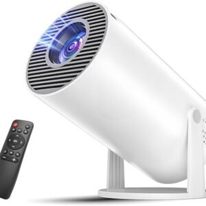 Mini Beamer 4k 1080P Unterstützung, Mini Projektor Tragbarer WLAN 5 Bluetooth 5.1 Automatischer Trapezkorrektur 270° Drehung für Heimkino im Freien