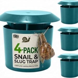 My Garden Snail and Slug Trap Eco Friendly Non-toxic Plastic Pest Catcher Box Safe Outdoor Gardening flowers - Reusable Beer Trap for Garden Protection - No poisons or Chemicals (Pack of 4)