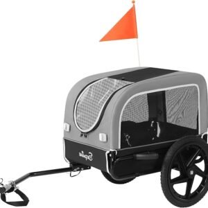 Dog Trailer for Bicycle for Small and Medium Dogs - 23 kg, Foldable Bicycle Trailer Dogs with Quick Release Wheels, Ideal for Bicycle Tours and Outdoor Activities