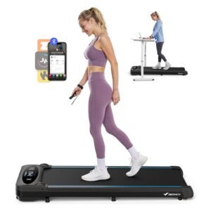 CHAOKE Walking Pad Treadmill with 9% Incline, 10 km/h Desk Treadmill for Home and Office, 2.75 HP Quiet Motor, Up to 150 kg Load Capacity, 12 HIIT Programmes and Remote Control